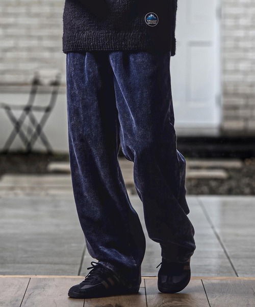 CAMBIO（カンビオ）の「mp15148- Chemical Wash Corduroy Belted Pants ワイドパンツ(MIU-262-010)（その他パンツ・メンズ・ネイビー系/ブラック系その他・L/M/S）」の10枚目の写真