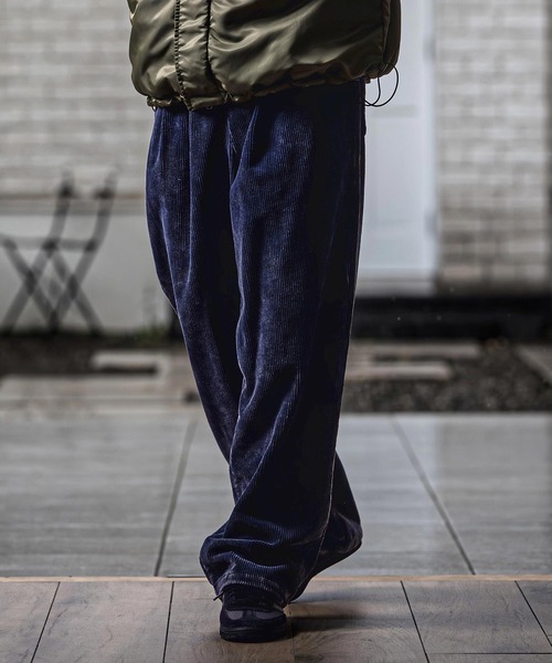 CAMBIO（カンビオ）の「mp15148- Chemical Wash Corduroy Belted Pants ワイドパンツ(MIU-262-010)（その他パンツ・メンズ・ネイビー系/ブラック系その他・L/M/S）」の12枚目の写真