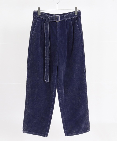 CAMBIO（カンビオ）の「mp15148- Chemical Wash Corduroy Belted Pants ワイドパンツ(MIU-262-010)（その他パンツ・メンズ・ネイビー系/ブラック系その他・L/M/S）」の18枚目の写真