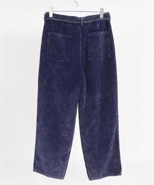 CAMBIO（カンビオ）の「mp15148- Chemical Wash Corduroy Belted Pants ワイドパンツ(MIU-262-010)（その他パンツ・メンズ・ネイビー系/ブラック系その他・L/M/S）」の19枚目の写真