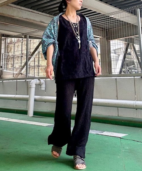チャイハネ(チャイハネ)の「【チャイハネ】ジャカードカットソーパンツ(その他パンツ・レディース・ブラック/ホワイト/グリーン/レッド・FREE)」の7枚目の写真