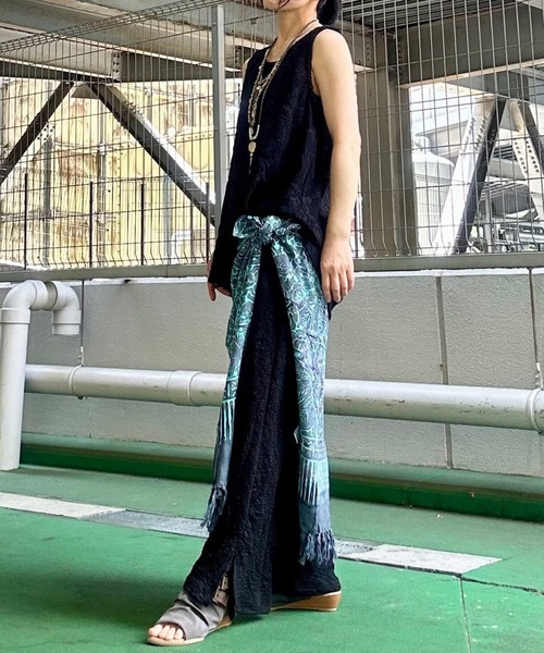 チャイハネ(チャイハネ)の「【チャイハネ】ジャカードカットソーパンツ(その他パンツ・レディース・ブラック/ホワイト/グリーン/レッド・FREE)」の10枚目の写真