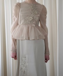 WILLFULLY（ウィルフリー）の「sheer peplum layered gather OP（ドレス）」