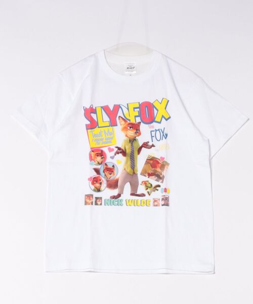 Disney(ディズニー)の「【 Disney 】 ズートピア ニックマガジン 26S6(Tシャツ/カットソー・レディース・ホワイト・MEDIUM/LARGE)」の1枚目の写真