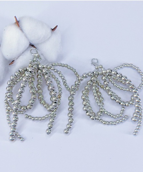 UP START(アップスタート)の「【Bls】【ZA】【Bling Leads】メタルパールスニーカー アクセサリー(BL)(シューズアクセサリー・レディース・シルバー・FREE)」の5枚目の写真