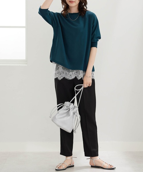 BELLUNA PLUS(ベルーナ)の「麻調素材美脚テーパードパンツ65丈(その他パンツ・レディース・ブラック/レンガ/モカ/アイボリー・LARGE/MEDIUM/X-LARGE/SMALL)」の20枚目の写真