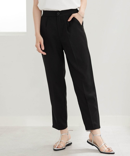 BELLUNA PLUS(ベルーナ)の「麻調素材美脚テーパードパンツ65丈(その他パンツ・レディース・ブラック/レンガ/モカ/アイボリー・LARGE/MEDIUM/X-LARGE/SMALL)」の17枚目の写真