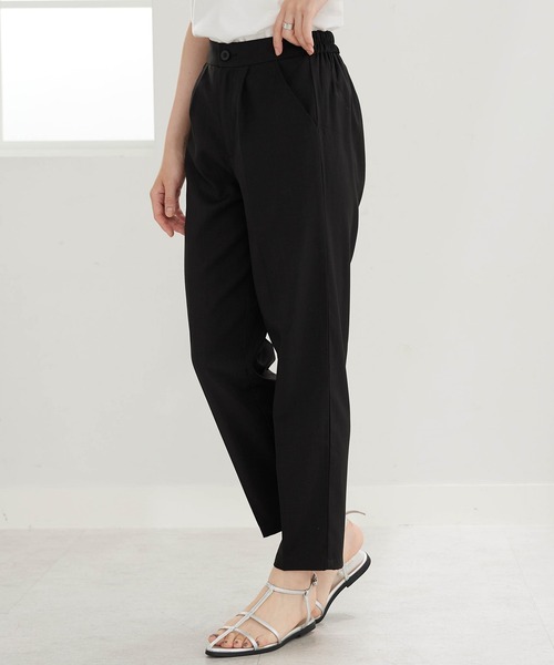 BELLUNA PLUS(ベルーナ)の「麻調素材美脚テーパードパンツ65丈(その他パンツ・レディース・ブラック/レンガ/モカ/アイボリー・LARGE/MEDIUM/X-LARGE/SMALL)」の18枚目の写真