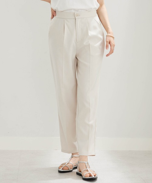 BELLUNA PLUS(ベルーナ)の「麻調素材美脚テーパードパンツ65丈(その他パンツ・レディース・ブラック/レンガ/モカ/アイボリー・LARGE/MEDIUM/X-LARGE/SMALL)」の8枚目の写真