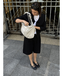 Glossy Mid Tangle Twist Bag_Ivory