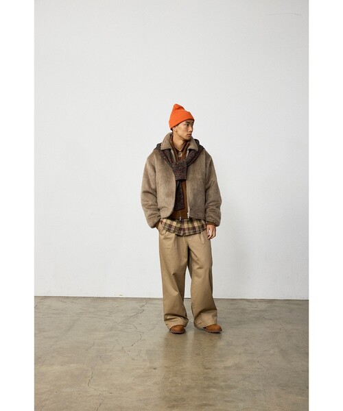 BEAMS（ビームス）の「9G ダブルフェイス フルジップ ニット（ニット/セーター・メンズ・ブラウン/チャコールグレー・X-LARGE/LARGE/MEDIUM/SMALL）」の10枚目の写真