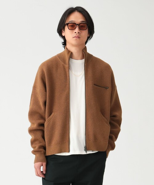 BEAMS（ビームス）の「9G ダブルフェイス フルジップ ニット（ニット/セーター・メンズ・ブラウン/チャコールグレー・X-LARGE/LARGE/MEDIUM/SMALL）」の14枚目の写真