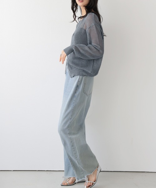 AMELY（エミリー）の「ダブルジップメッシュカーディガン（カーディガン/ボレロ・レディース・グレー/ベージュ/ブラック/ホワイト・フリー）」の11枚目の写真