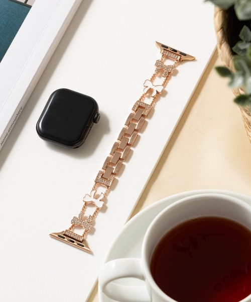 emonique（エモニーク）の「合金 リボン柄 アップルウォッチバンド Apple Watch バンド【38mm/40mm/41mm 対応】（デジタル腕時計・レディース・ピンクゴールド/シルバー/ゴールド/ブラック/プラチナム・38）」の5枚目の写真