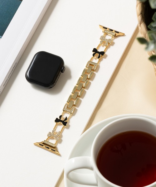 emonique（エモニーク）の「合金 リボン柄 アップルウォッチバンド Apple Watch バンド【38mm/40mm/41mm 対応】（デジタル腕時計・レディース・ピンクゴールド/シルバー/ゴールド/ブラック/プラチナム・38）」の7枚目の写真