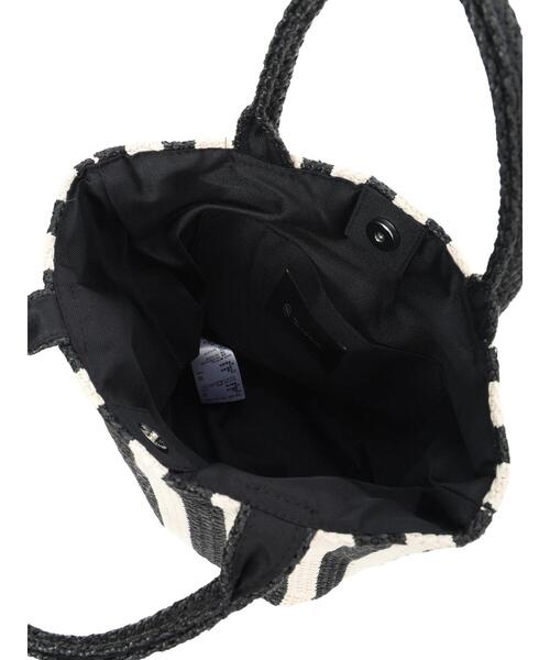 Te chichi（テチチ）の「ストライプシートトートバッグ(小)（ハンドバッグ・レディース・ブラウン/オフホワイト・F）」の4枚目の写真