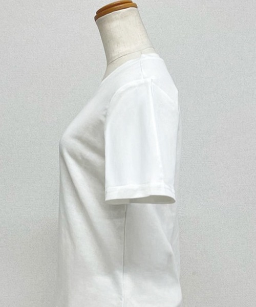 DAY CLOSET（デイ クローゼット）の「【セットアップ】楊柳透かし編みキャミニット+半袖ラウンドTシャツ アンサンブル 2点セット レディース（アンサンブル・レディース・ホワイト/ブラック・FREE）」の11枚目の写真