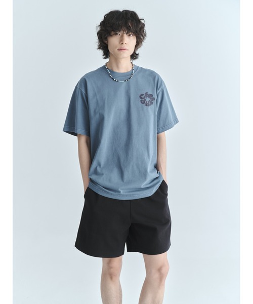codegraphy(コードグラフィー)の「Round C.GRAPHY Pigment Big Overfit Short Sleeve T-shirt CBFUUTS025(Tシャツ/カットソー・メンズ・チャコール/グレイッシュブルー/コーラル・L/M/XL)」の14枚目の写真