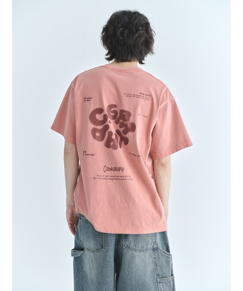 codegraphy(コードグラフィー)の「Round C.GRAPHY Pigment Big Overfit Short Sleeve T-shirt CBFUUTS025(Tシャツ/カットソー・メンズ・チャコール/グレイッシュブルー/コーラル・L/M/XL)」の19枚目の写真