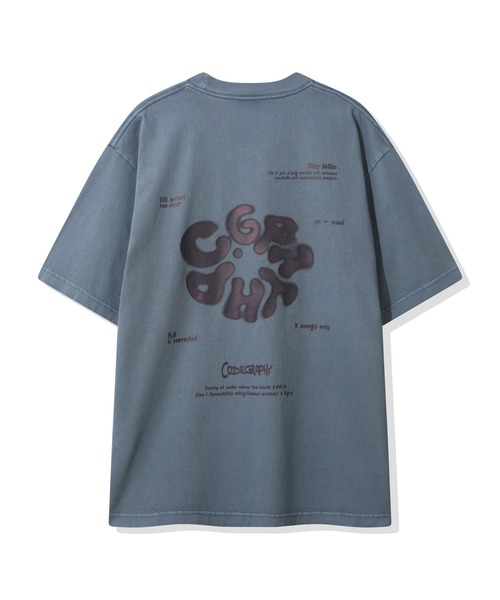 codegraphy(コードグラフィー)の「Round C.GRAPHY Pigment Big Overfit Short Sleeve T-shirt CBFUUTS025(Tシャツ/カットソー・メンズ・チャコール/グレイッシュブルー/コーラル・L/M/XL)」の9枚目の写真