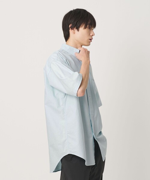 NICE WEATHER(ナイスウェザー)の「<NICE WEATHER>ボタンダウン ショートスリーブシャツ(シャツ/ブラウス・メンズ・ネイビー/ライトブルー・M/L/S)」の5枚目の写真