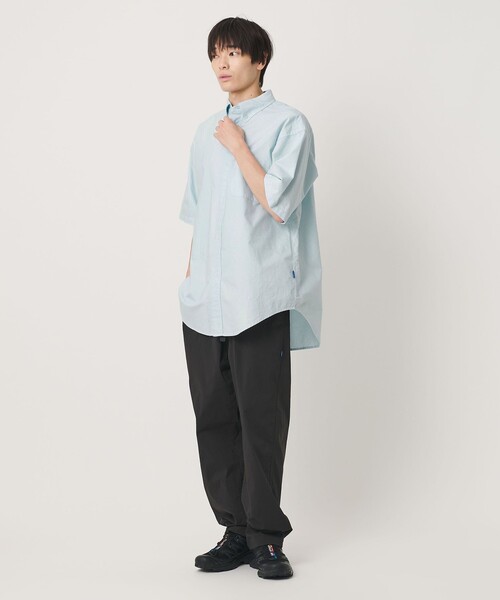 NICE WEATHER(ナイスウェザー)の「<NICE WEATHER>ボタンダウン ショートスリーブシャツ(シャツ/ブラウス・メンズ・ネイビー/ライトブルー・M/L/S)」の8枚目の写真