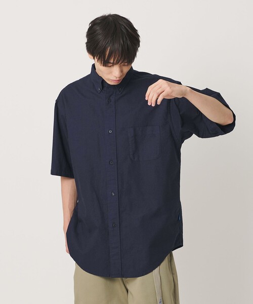 NICE WEATHER(ナイスウェザー)の「<NICE WEATHER>ボタンダウン ショートスリーブシャツ(シャツ/ブラウス・メンズ・ネイビー/ライトブルー・M/L/S)」の9枚目の写真