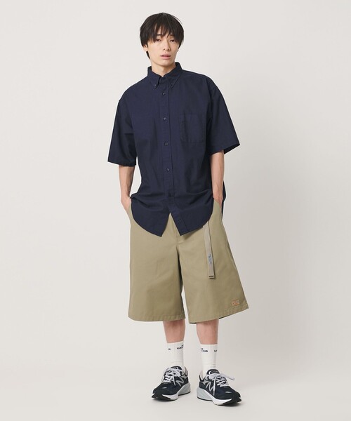 NICE WEATHER(ナイスウェザー)の「<NICE WEATHER>ボタンダウン ショートスリーブシャツ(シャツ/ブラウス・メンズ・ネイビー/ライトブルー・M/L/S)」の12枚目の写真