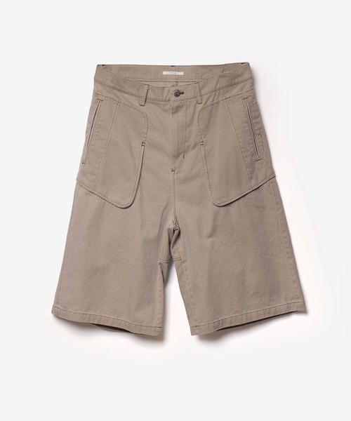 VEIN (ヴェイン)の「SULFUR DYED CHINO CLOTH BAGGY SHORTS(デニムパンツ・メンズ・ベージュ/グレー系/ブラック・2/1/3)」の3枚目の写真