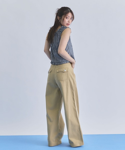 archives(アルシーヴ)の「ポケットスタッズセミフレアデニム(デニムパンツ・レディース・ベージュ/ブラウン・SMALL/MEDIUM)」の12枚目の写真