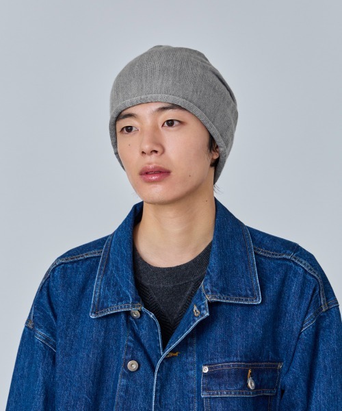 OVERRIDE(オーバーライド)の「OVERRIDE WASHABLE MERINO BEANIE / オーバーライド(ニットキャップ/ビーニー・メンズ・ライトブラウン/ブラック/ライトブルー/グレー/ライトパープル・57~59cm)」の2枚目の写真