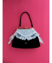 FURFUR（ファーファー）の「【WEB限定カラー】レーストリムがま口バッグ（ハンドバッグ）」