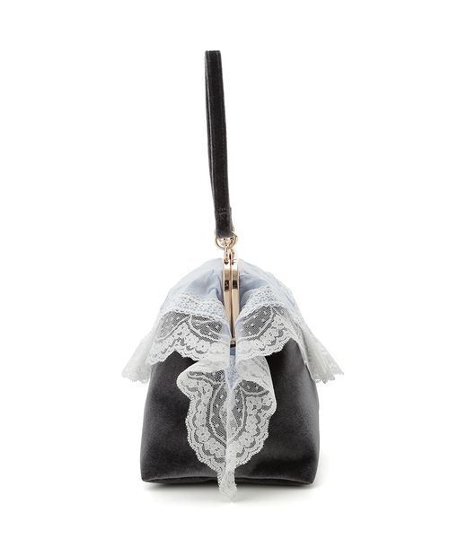 FURFUR(ファーファー)の「【WEB限定カラー】レーストリムがま口バッグ(ハンドバッグ・レディース・チャコールグレー/ピンク/ブラウン/ブラック・F)」の19枚目の写真