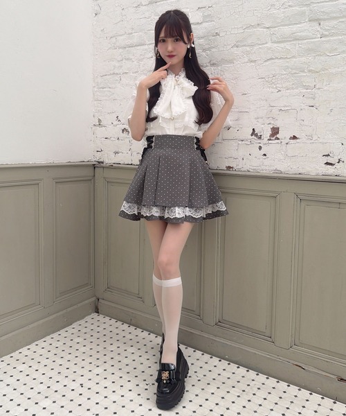 couture BY ROJITA(クチュールバイロジータ)の「レースアップ2段ティアードスカパン(スカート・レディース・マルチ/グレー/その他・FREE)」の21枚目の写真