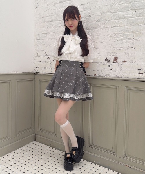 couture BY ROJITA(クチュールバイロジータ)の「レースアップ2段ティアードスカパン(スカート・レディース・マルチ/グレー/その他・FREE)」の14枚目の写真