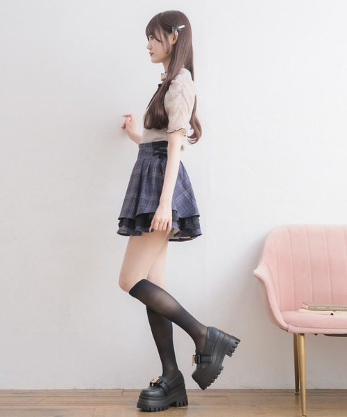 couture BY ROJITA(クチュールバイロジータ)の「レースアップ2段ティアードスカパン(スカート・レディース・マルチ/グレー/その他・FREE)」の17枚目の写真