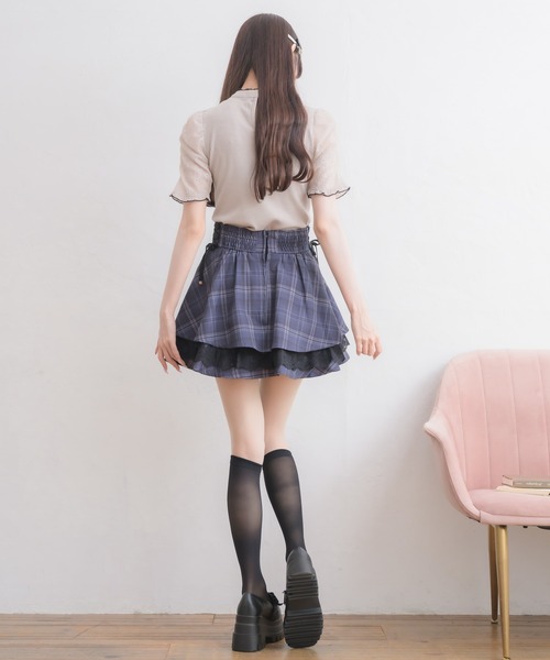 couture BY ROJITA(クチュールバイロジータ)の「レースアップ2段ティアードスカパン(スカート・レディース・マルチ/グレー/その他・FREE)」の18枚目の写真