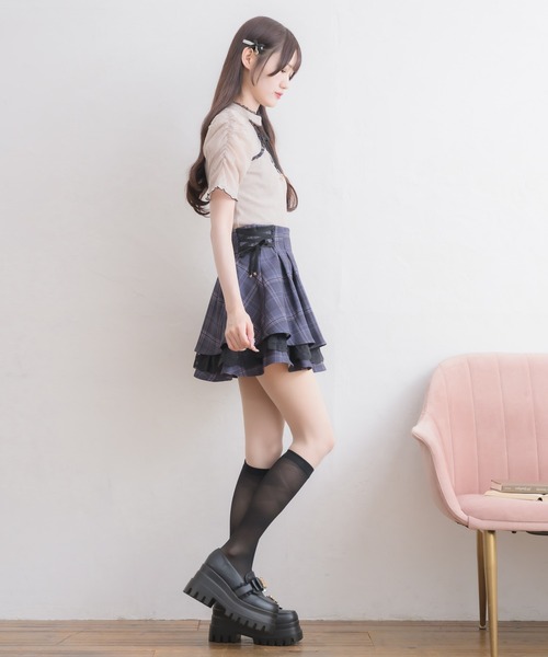 couture BY ROJITA(クチュールバイロジータ)の「レースアップ2段ティアードスカパン(スカート・レディース・マルチ/グレー/その他・FREE)」の19枚目の写真