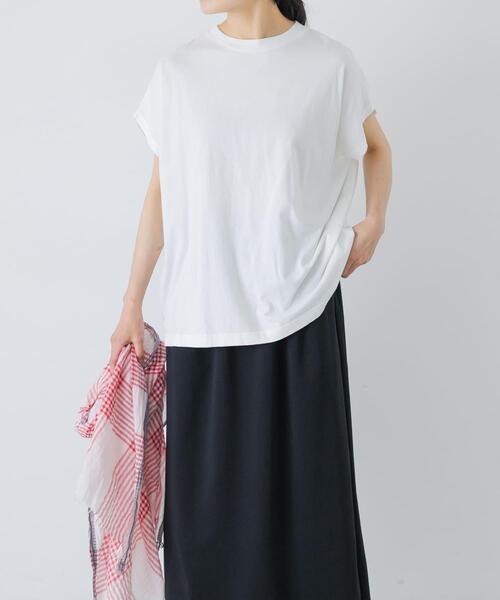 かぐれ(カグレ)の「フレンチスリーブカットソー(Tシャツ/カットソー・レディース・オフホワイト/ブラウン/ブラック・FREE)」の22枚目の写真