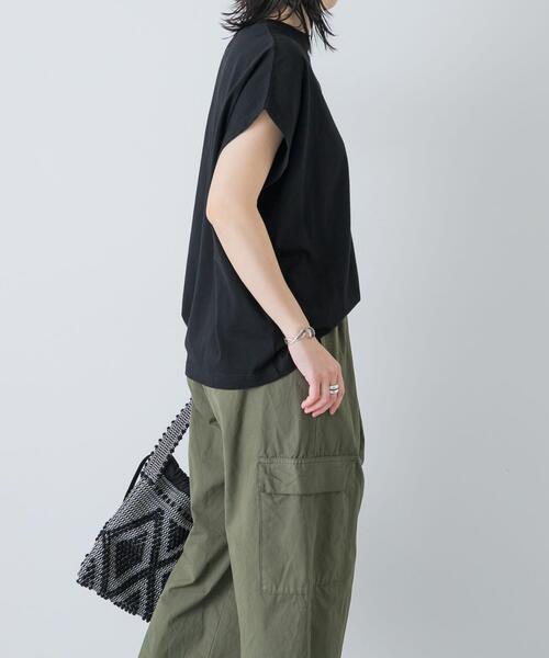 かぐれ(カグレ)の「フレンチスリーブカットソー(Tシャツ/カットソー・レディース・オフホワイト/ブラウン/ブラック・FREE)」の20枚目の写真