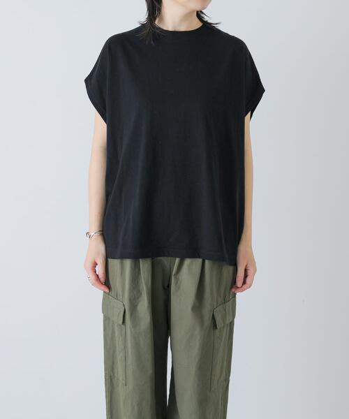 かぐれ(カグレ)の「フレンチスリーブカットソー(Tシャツ/カットソー・レディース・オフホワイト/ブラウン/ブラック・FREE)」の14枚目の写真