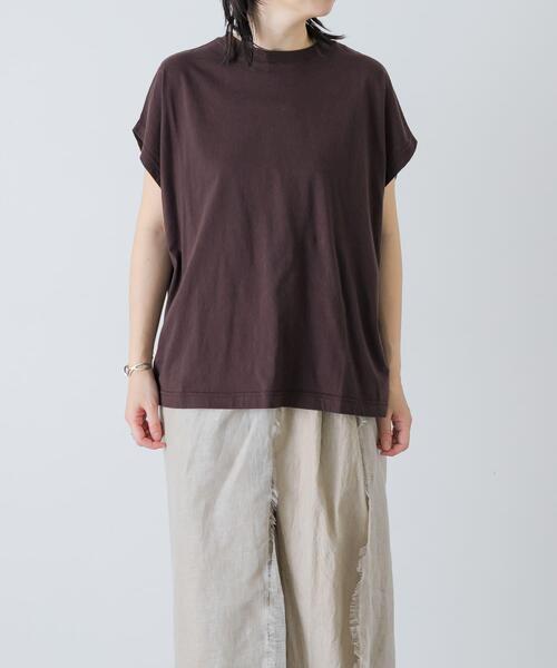 かぐれ(カグレ)の「フレンチスリーブカットソー(Tシャツ/カットソー・レディース・オフホワイト/ブラウン/ブラック・FREE)」の9枚目の写真