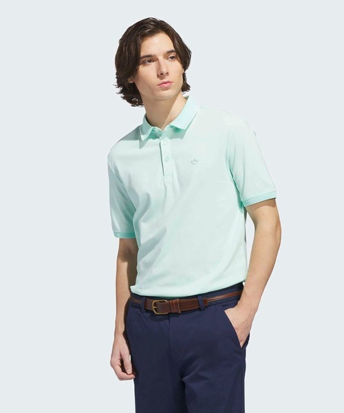 Adidas Golf оригинал: вязаный твист‑никт с логотипом, поло‑футболка с коротким рукавом (golf)