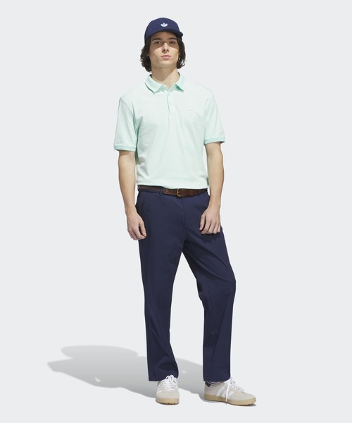 adidas（アディダス）の「オリジナルスゴルフ ツイストニット ワンポイントロゴ 半袖ポロ【adidas Golf/アディダスゴルフ】（ポロシャツ・メンズ・グリーン系その他・XX-LARGE/3XL/LARGE/X-LARGE/SMALL/MEDIUM）」の5枚目の写真