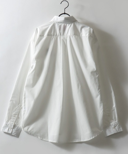 SITRY(シトリー)の「Animal Embroidery Broadcloth Shirt/アニマル 猫&犬 ワンポイント刺繍 ポケット ブロードシャツ 長袖シャツ(シャツ/ブラウス・メンズ・ストライプ/ブルー/ブラック/ホワイト・M/LL/L)」の9枚目の写真