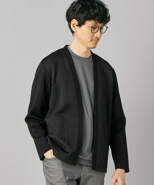COMME CA MEN(コムサメン)の「ダイヤ柄コンビ ハッピカーディガン(カーディガン/ボレロ・メンズ・ブラック/ベージュ/ブラウン・M/L)」の22枚目の写真