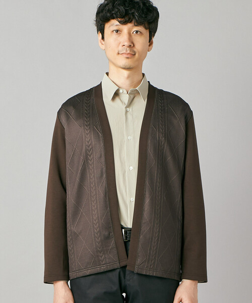 COMME CA MEN(コムサメン)の「ダイヤ柄コンビ ハッピカーディガン(カーディガン/ボレロ・メンズ・ブラック/ベージュ/ブラウン・M/L)」の18枚目の写真