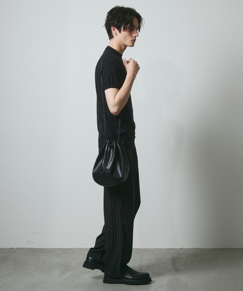DAZE(デイズ)の「ピンストライプ タック ワイドスラックスパンツ(スラックス・メンズ・ブラック系/グレー系・SMALL/MEDIUM/LARGE/X-LARGE)」の18枚目の写真