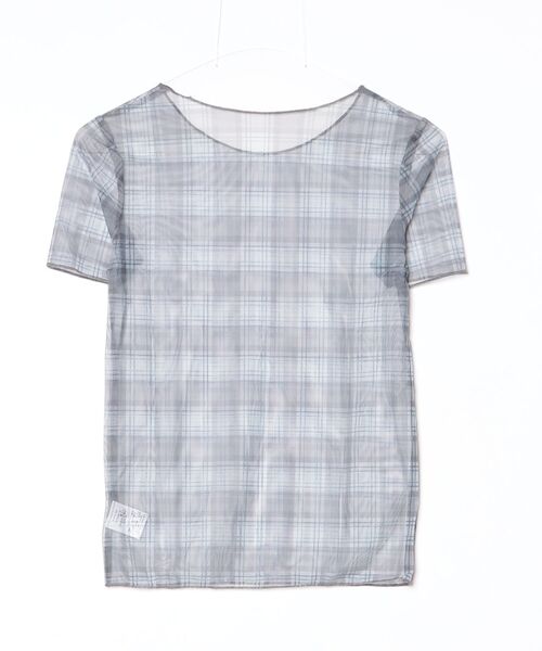 tunee（チュニー）の「【TUNE】半袖チェック柄カットソー（Tシャツ/カットソー・レディース・ブルー/ベージュ・FREE）」の12枚目の写真