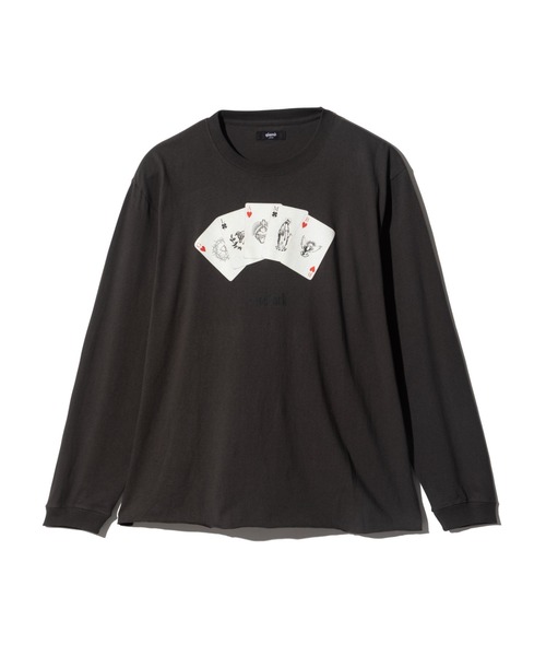 glamb(グラム)の「Good Luck Card Cutsew / グッドラックカードカットソー(Tシャツ/カットソー・メンズ・チャコール/ホワイト/グリーン・M/S/L)」の11枚目の写真